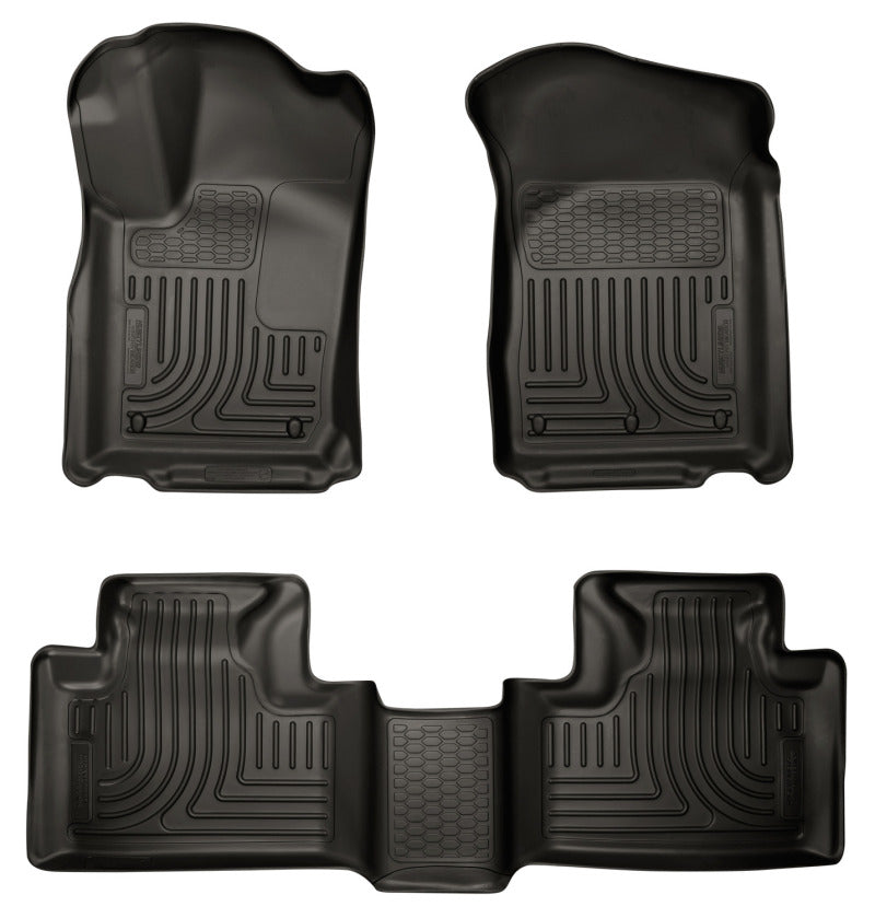 Husky Liners 99051 11-13 Dodge Durango / 11-13 Jeep Grand Cherokee WeatherBeater Combo Black Floor Liners