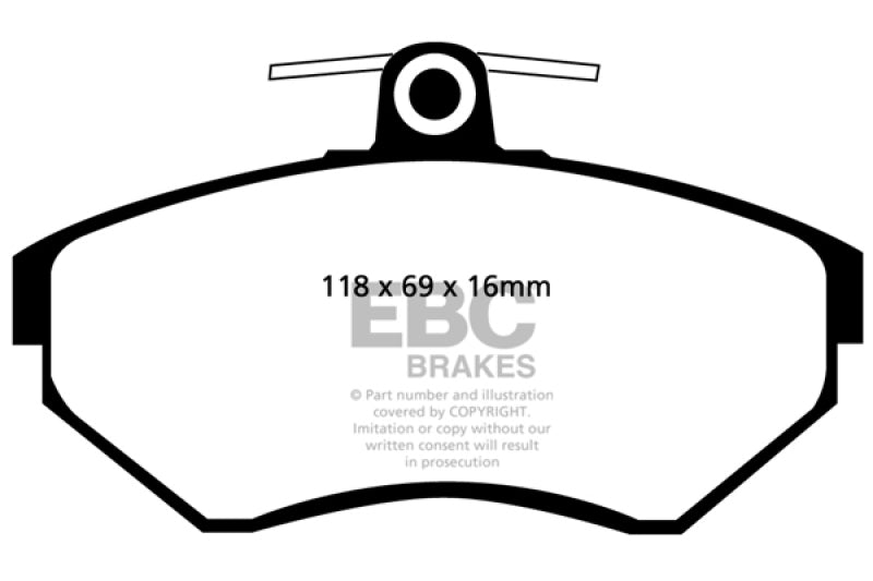 EBC DP41112R 97-02 Volkswagen Cabriolet 2.0 Yellowstuff Front Brake Pads