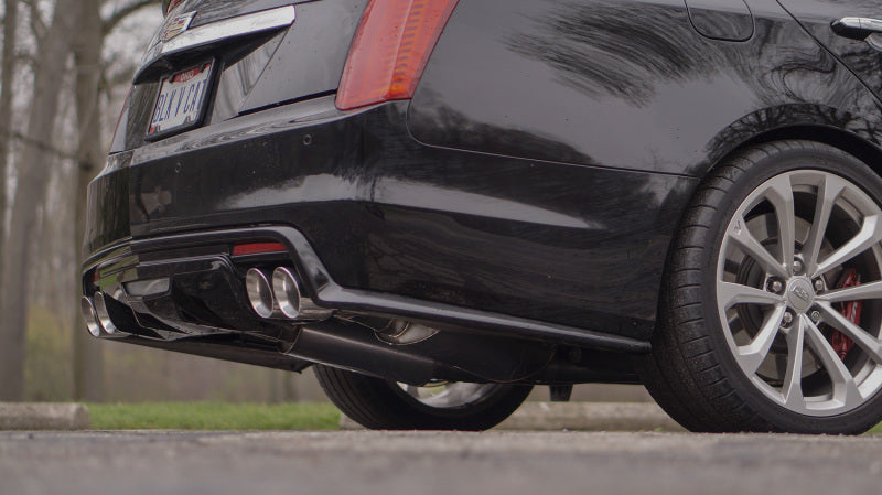 Stainless Works CTSV16MKS-FC 2016-18 Cadillac CTS-V Sedan Axleback System Dual-Mode Turbo Mufflers 4in Tips