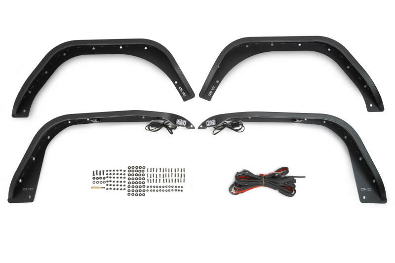 DV8 Offroad FDJL-07 18-23 Jeep Wrangler JL Slim Fender Flares