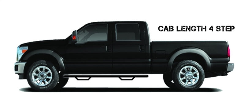 N-Fab D0273QC-TX Nerf Step 02-08 Dodge RAM 1500/2500/3500 Quad Cab 4 Door - Tex. Black - Cab Length - 3in