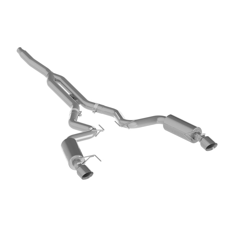 MBRP S7274409 15-18 Ford Mustang EcoBoost 2.3L T409 3in Cat Back Dual Split Rear Exit (Street Version)