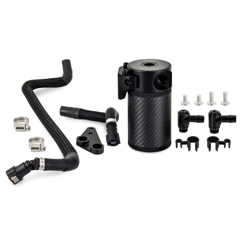 Mishimoto MMBCC-C8-20PCF 2020+ Chevrolet Corvette C8 Baffled Oil Catch Can Kit (PCV Side) - Carbon Fiber