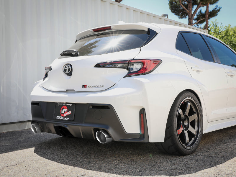 aFe 49-36067-P 23-24 Toyota GR Corolla L3 1.6L (t) Gemini XV 3in to 2-1/2in Cat Back Exhaust w/ Polished Tips