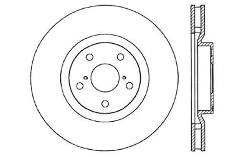 Stoptech 128.44103L StopTech 93-98 Toyota Supra Turbo Drilled Left Front Rotor