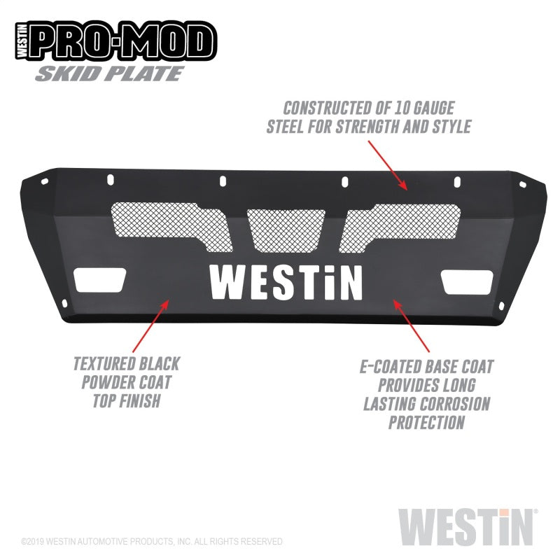 Westin 58-71165 15-19 Chevrolet Silverado 2500/3500 Pro-Mod Skid Plate - Textured Black