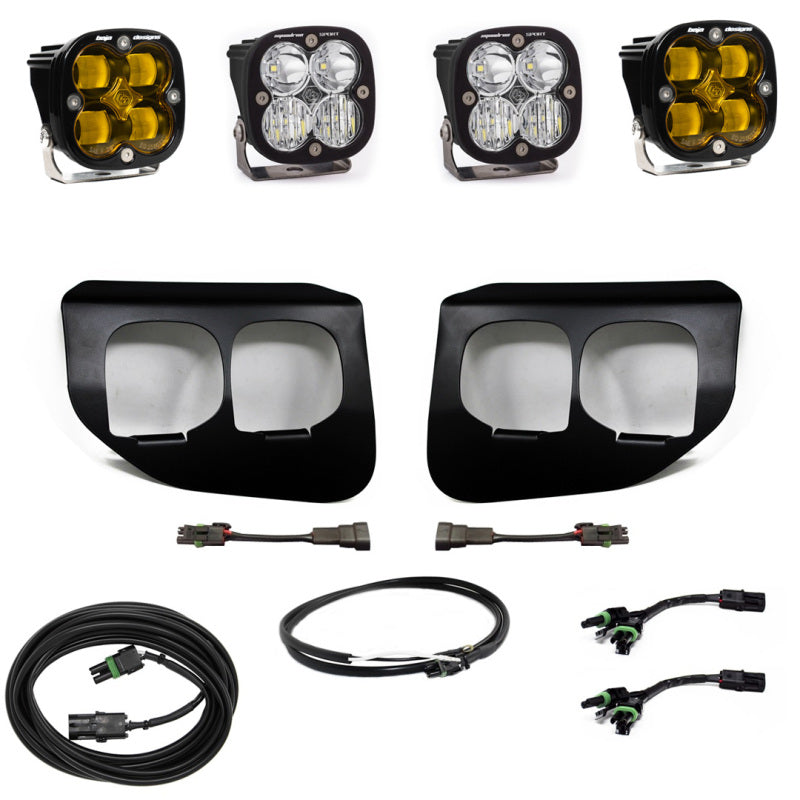 Baja Designs 447739UP Ford Super Duty (20-On) Fog Lights FPK Amber SAE/Sport DC w/Upfitter