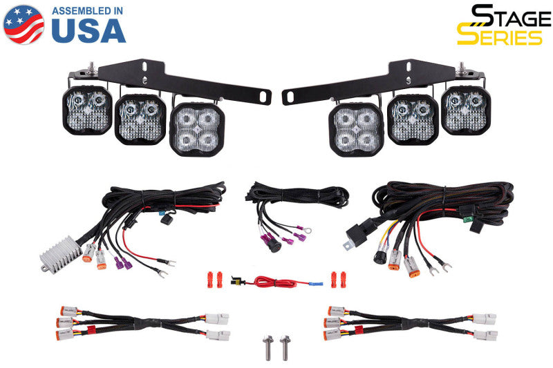 Diode Dynamics DD6366 17-20 Ford Raptor SS3 LED Fog Light Kit - Yellow Pro