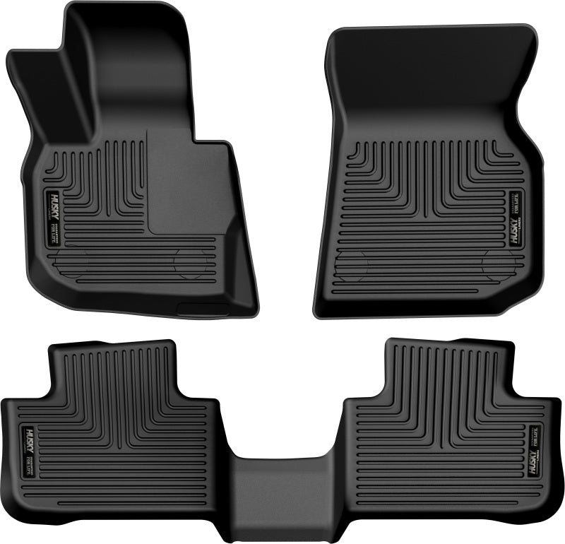 Husky Liners 95911 18-23 BMW X3 Weatherbeater Black Front & 2nd Seat Floor Liners