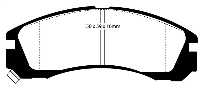 EBC DP4954R 98-02 Dodge B150 B1500 Cargo 1500 Van 1/2 Ton Yellowstuff Rear Brake Pads