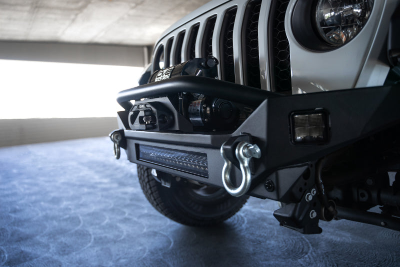 DV8 Offroad FBJL-07 18-23 Jeep Wrangler JL / 20-23 Jeep Gladiator JT FS-7 Mid-Width Winch Front Bumper