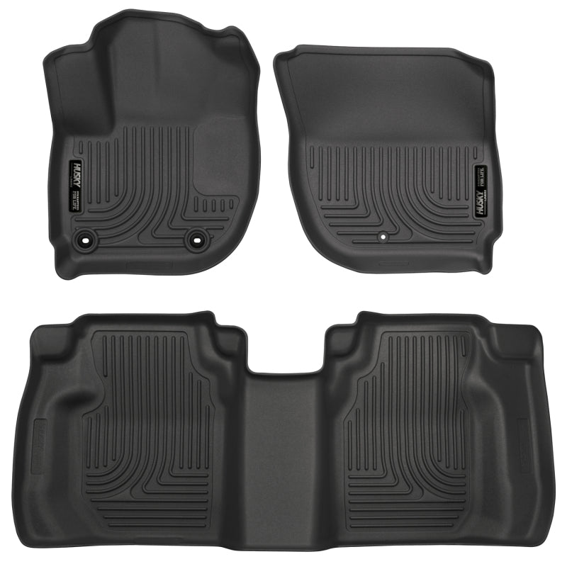 Husky Liners 99491 15 Honda Fit Weatherbeater Black Front and Second Seat Floor Liners