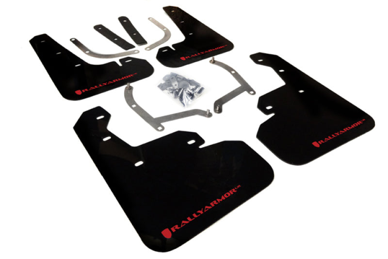 Rally Armor MF45-UR-BLK/RD 17-22 Subaru Impreza Black UR Mud Flap w/ Red Logo