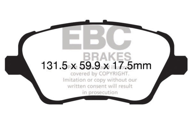 EBC DP42149R 13+ Ford Fiesta 1.6 Turbo ST Yellowstuff Front Brake Pads