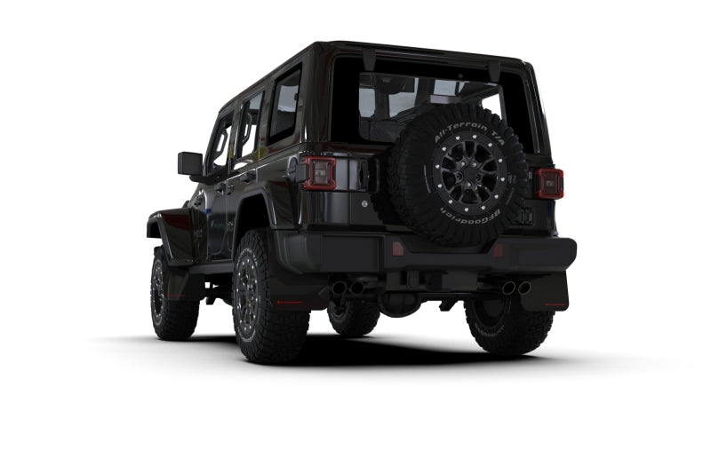 Rally Armor MF124-UR-BLK-MBK 2018+ Jeep Wrangler Rubicon JL Black UR Mud Flap w/ Metallic Black Logo