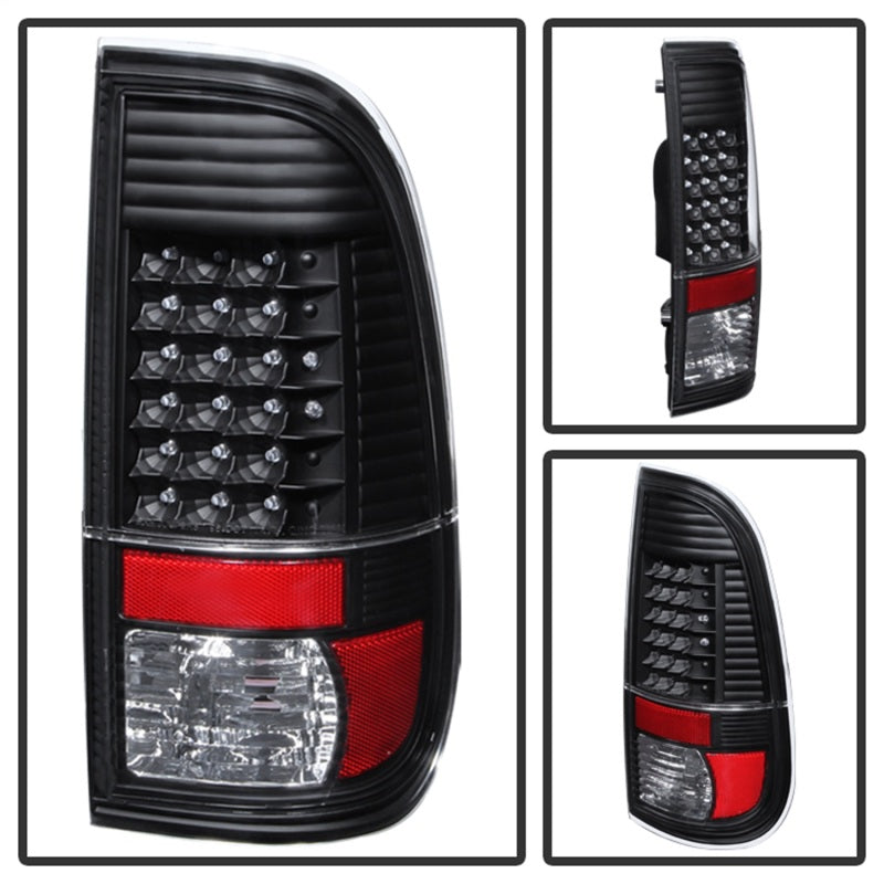 SPYDER 9027680 xTune Ford Super Duty 08-15 LED Tail Lights Black ALT-JH-FS08-LED-BK