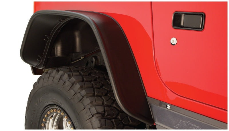 Bushwacker 10056-07 97-06 Jeep TJ Flat Style Flares 2pc - Black
