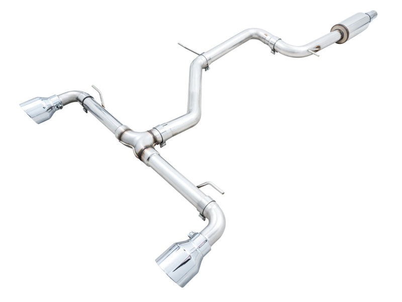 AWE Tuning 3020-32658 AWE 2022 VW GTI MK8 Track Edition Exhaust - Chrome Silver Tips