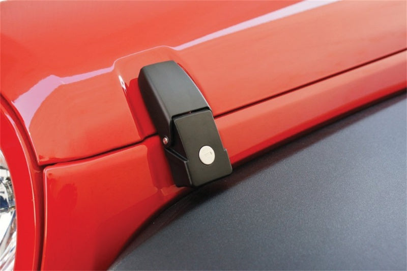 Rampage 76336 2007-2018 Jeep Wrangler(JK) Hood Catch Locking - Black