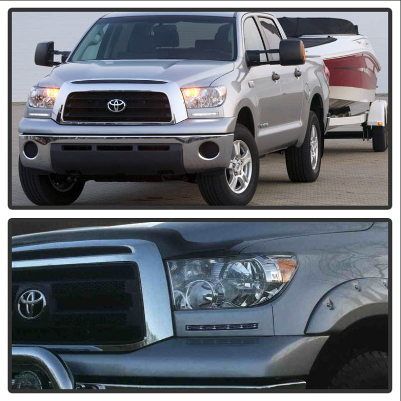SPYDER 5077738 Spyder Toyota Tundra 07-13 Daytime LED Running Lights wo/switch Silver FL-DRL-TTU07-SIL