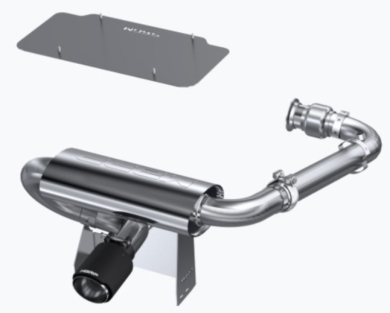 MBRP AT-9208FS 17-21 Can-Am Maverick Turbo/Turbo R 2.5in Perf Series Chamber Oval Turbo Back Exhaust C/F Tip