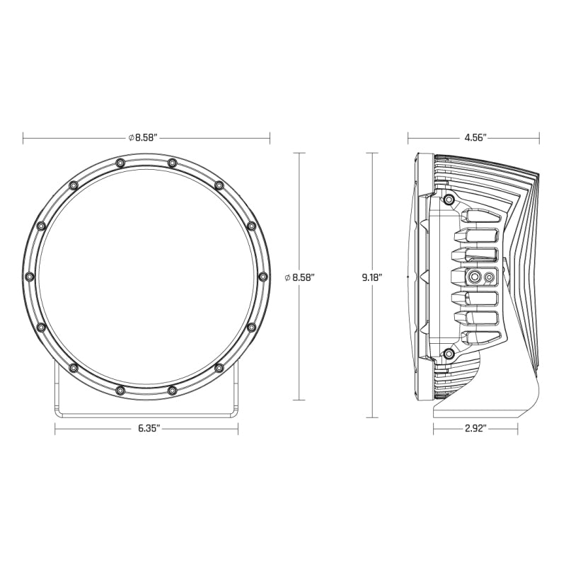 Rigid Industries 36422 360-Series 9in LED Off-Road Spot Beam - RGBW
