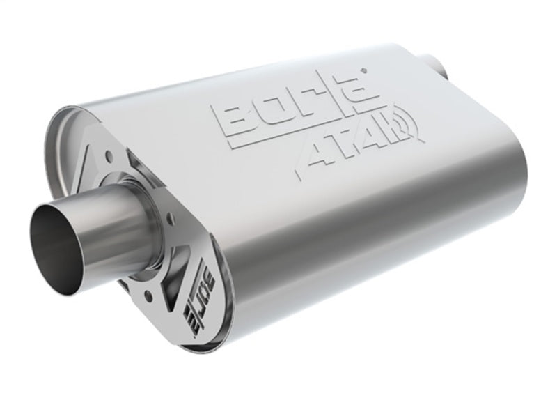 Borla 400852 CrateMuffler BBC 396/402/427 ATAK 2.5 inch ID Offset/Center 14in x 4.35in x 9in Oval Muffler