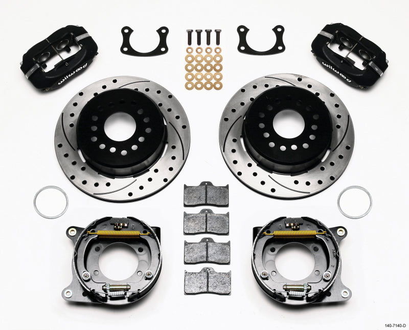 Wilwood 140-7140-D Forged Dynalite P/S Park Brake Kit Drilled New Big Ford 2.50in Offset