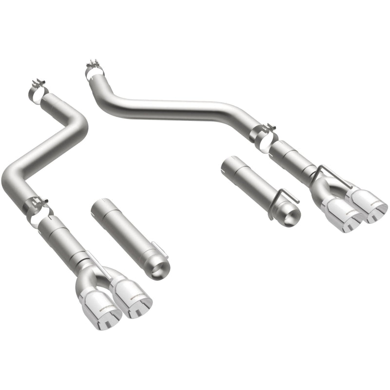 Magnaflow 19206 MagnaFlow Axle-Back, SS, 3in, Quad Split Rear 3.5 Tips 2015 Dodge Challenger incl SRT Hellcat