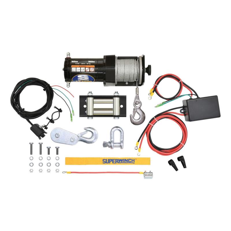 Superwinch 1120210 2000 LBS 12V DC 5/32in x 49ft Steel Rope LT2000 Winch