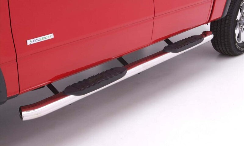 LUND 23795007 Lund 07-17 Toyota Tundra CrewMax 5in. Curved Oval SS Nerf Bars - Polished
