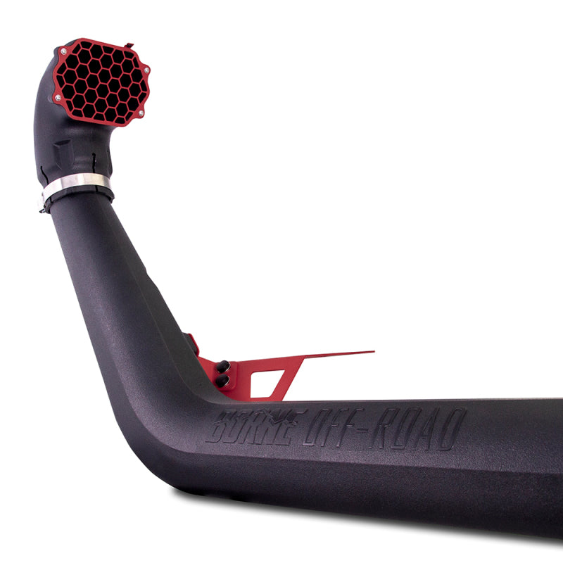 Mishimoto MMAI-JL-18NMWRD BORNE Off-Road 2018+ Jeep Wrangler JL Snorkel - Micro-Wrinkle Red