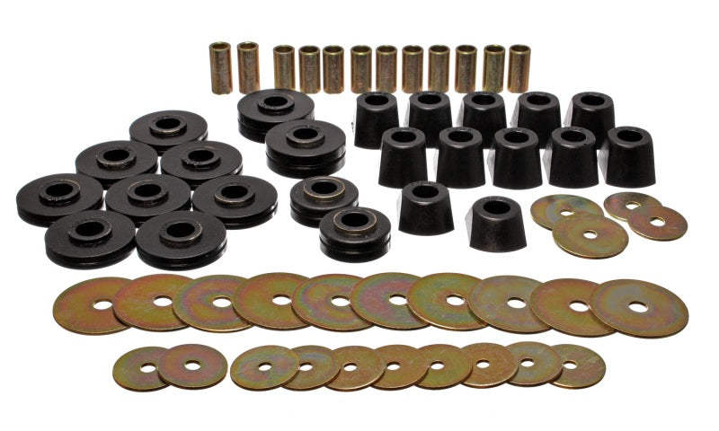 Energy Suspension 3.4110G 67-95 K5 Blazer/67-70 Denali XL/Suburban/Yukon XL 4WD Black Body (Cab) Mount Set
