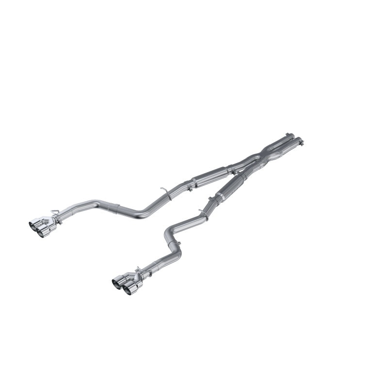 MBRP S7115AL 15-16 Dodge Challenger RT 5.7L Aluminized Steel 3in Dual Rear Cat-back Quad Tips - Street