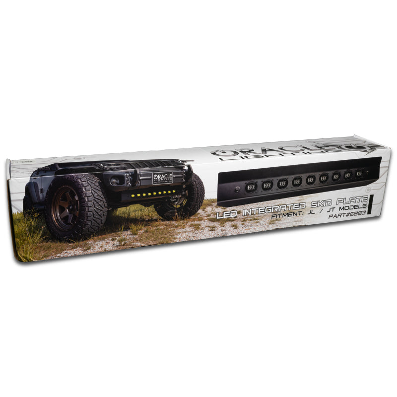 ORACLE Lighting 5883-006 2019+ Jeep Wrangler JL Skid Plate w/ Integrated LED Emitters - Yellow SEE WARRANTY