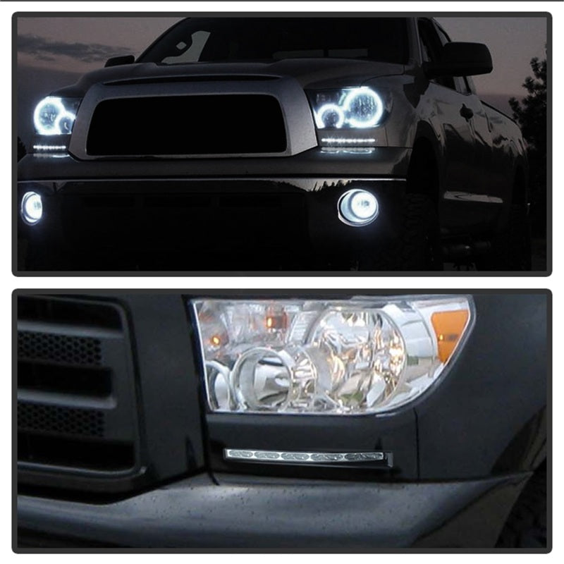 SPYDER 5077738 Spyder Toyota Tundra 07-13 Daytime LED Running Lights wo/switch Silver FL-DRL-TTU07-SIL
