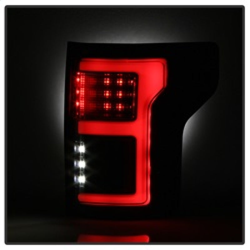 SPYDER 5085337 Spyder 15-17 Ford F-150 LED Tail Lights (w/Blind Spot) - Black Smoke (ALT-YD-FF15015BS-LBLED-BSM)