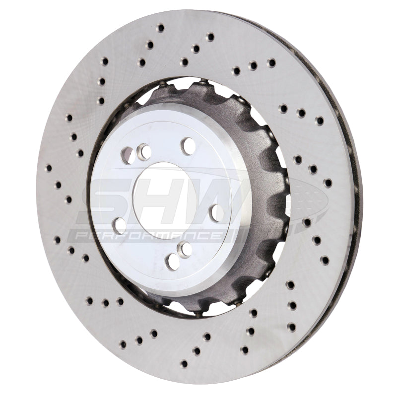 SHW Performance BRL44811 SHW 15-18 BMW M3 3.0L Left Rear Cross-Drilled Lightweight Brake Rotor (34212284811)