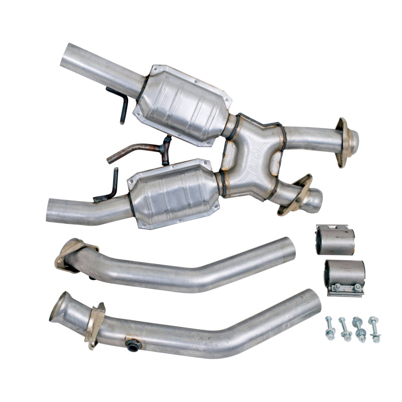 BBK 1663 94-95 Mustang 5.0 High Flow X Pipe With Catalytic Converters - 2-1/2