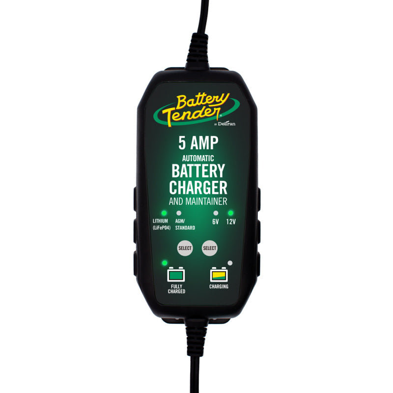 Battery Tender 022-0186G-DL-WH 12V 5A Lead Acid & Lithium Selectable Battery Charger