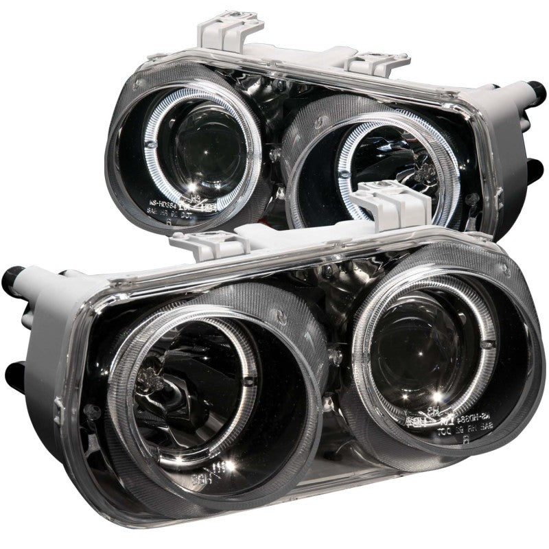 ANZO 121003 1994-1997 Acura Integra Projector Headlights w/ Halo Black