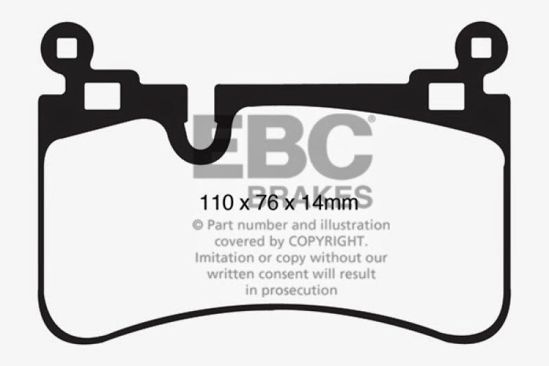 EBC DP41839R 08-13 Mercedes-Benz C63 AMG (W204) 6.2 Yellowstuff Rear Brake Pads