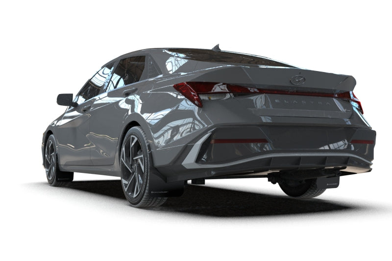 Rally Armor MF120-UR-BLK-GRY 2024 Hyundai Elantra N Line Black Mud Flap w/ Grey Logo