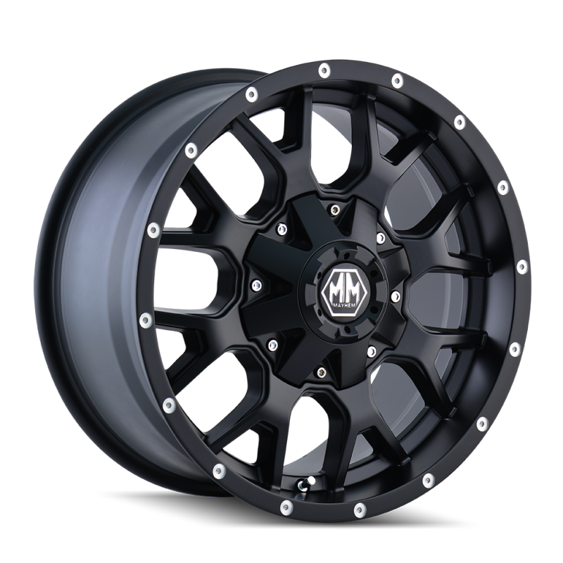 Mayhem 8015-2978MB18 8015 Warrior 20x9 / 8x180 BP / 18mm Offset / 124.1mm Hub Matte Black Wheel