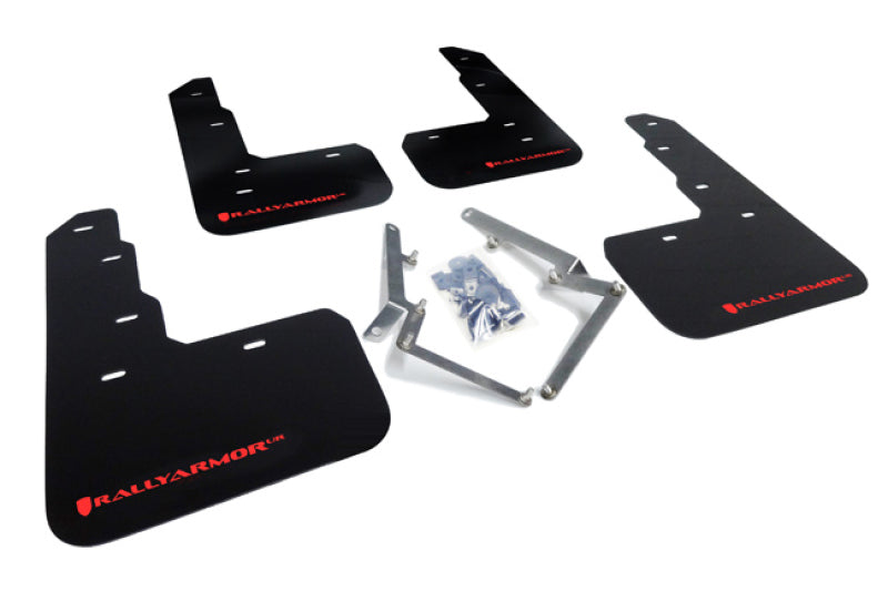 Rally Armor MF47-UR-BLK/RD 17-21 Honda Civic Type R Black UR Mud Flap w/ Red Logo