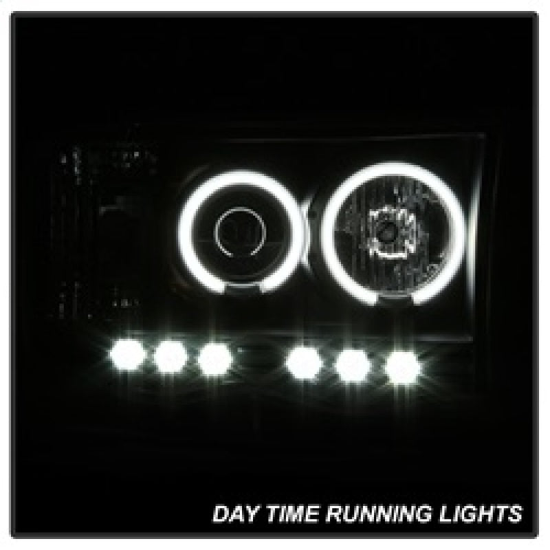 SPYDER 5009951 Spyder Dodge RAM 1500 02-05 03-05 Projector Headlights CCFL Halo LED Blk PRO-YD-DR02-CCFL-BK