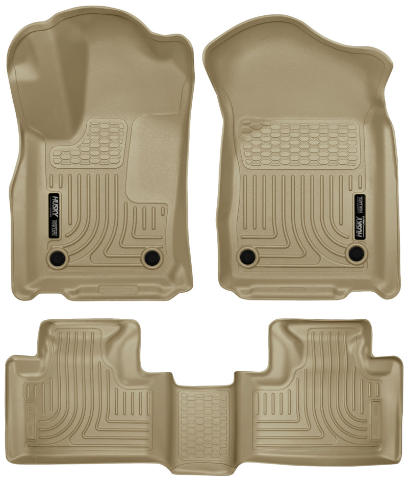 Husky Liners 99153 16-22 Dodge Durango Weatherbeater Tan Front & 2nd Seat Floor Liners
