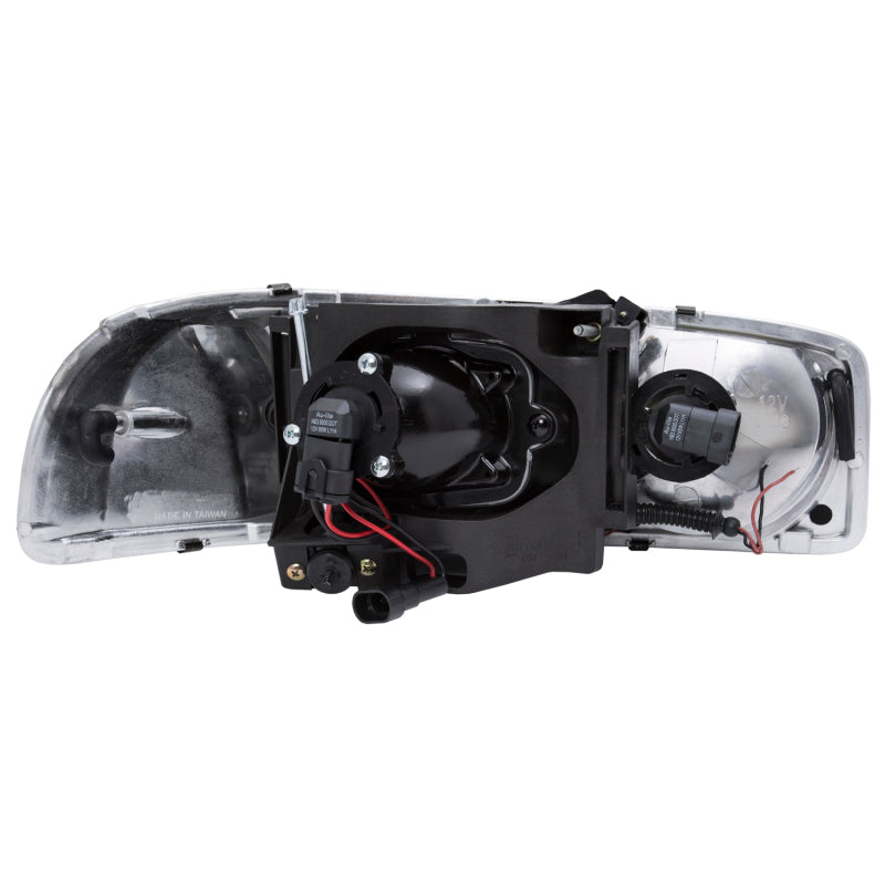 ANZO 111303 1999-2006 GMC Sierra 1500 Projector Headlights w/ U-Bar Black