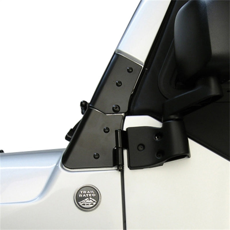 Rugged Ridge 11209.02 97-06 Jeep Wrangler TJ Black Windshield Hinges