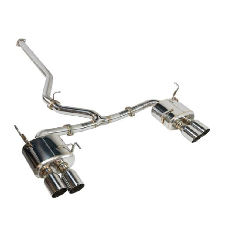 Remark RK-C4076S-02N 08-14 Subaru WRX STi GR Hatch Cat-Back Exhaust w/ SS Quad Tips (Non-Resonated)
